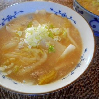 豚肉と白菜の味噌うどん